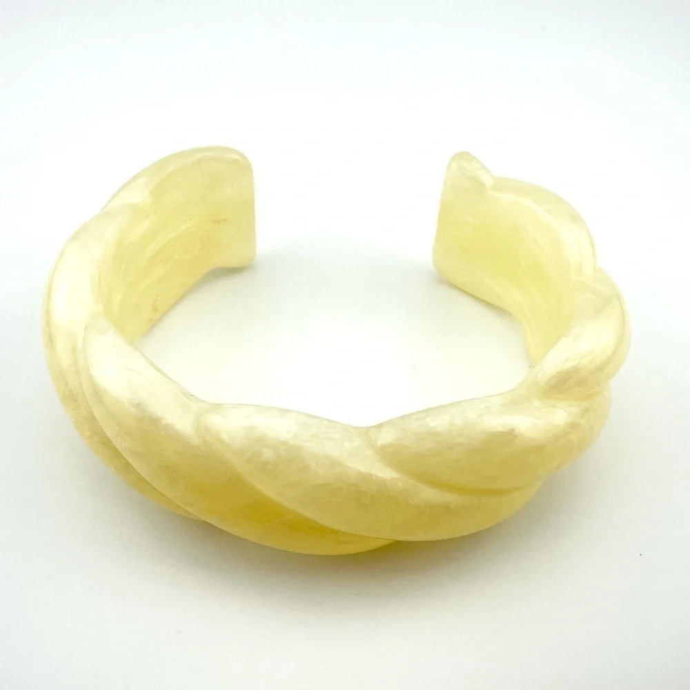 J. Crew Chunky Lucite Pearlescent Bangle Bracelet